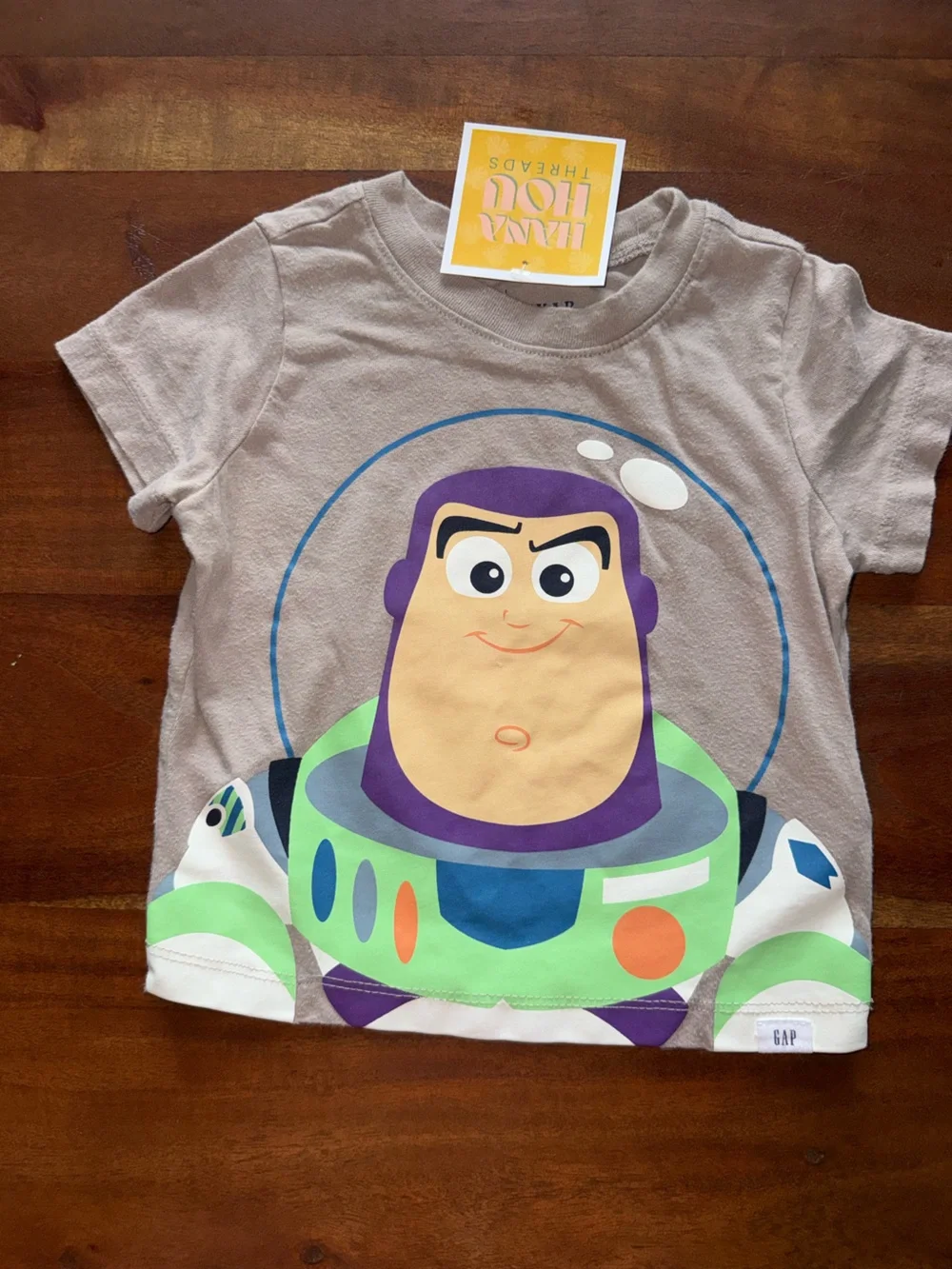 GAP‎ Kids Short Sleeve Tee - Gray with Multicolor Buzz Lightyear Graphic